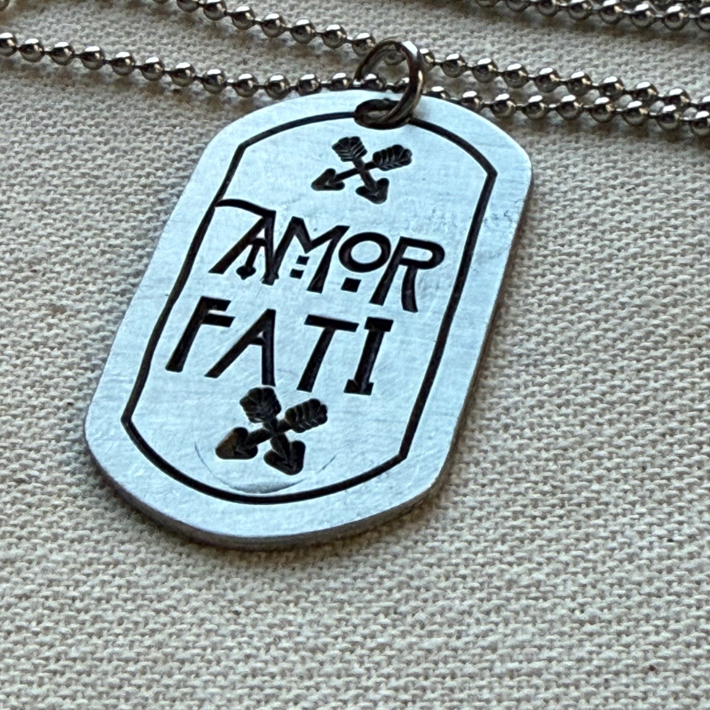 Amor Fati - Latin Phrase Necklace - Love Your Fate