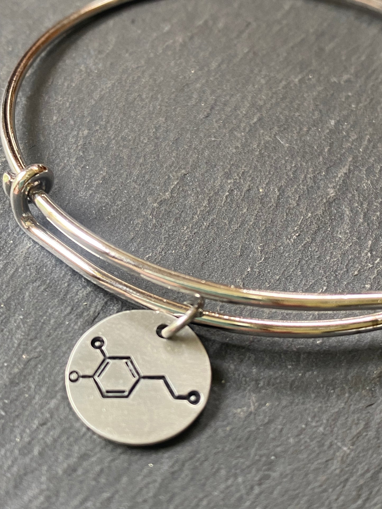 Dopamine molecule necklace. chemistry jewelry science gift for her. drake designs jewelry