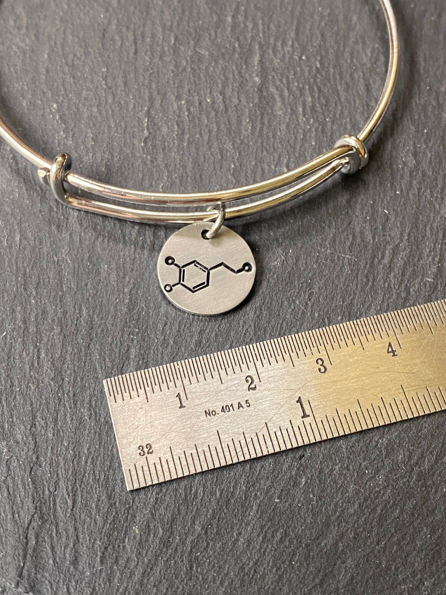 Dopamine molecule necklace. chemistry jewelry science gift for her. drake designs jewelry