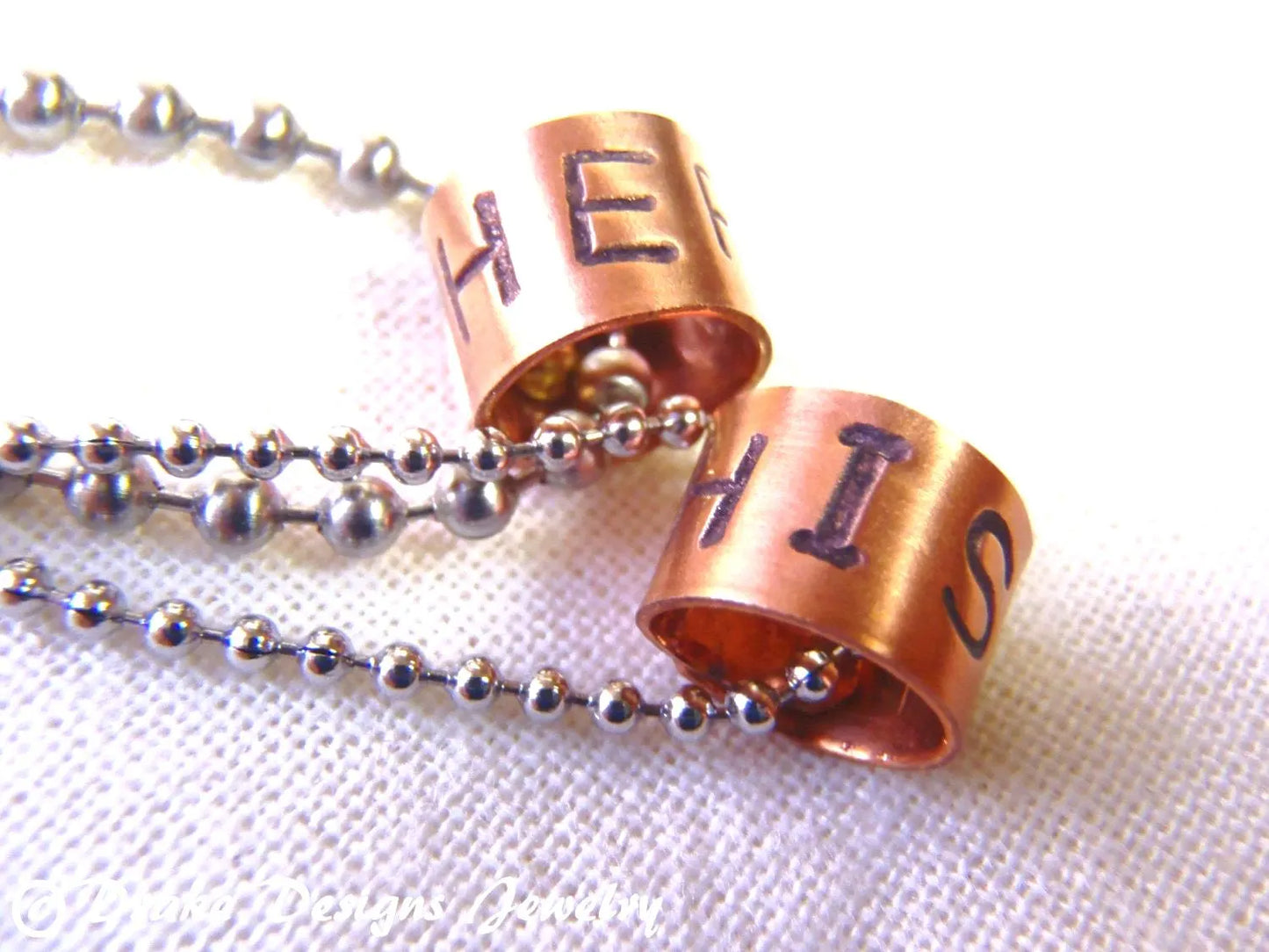 His and hers necklace set | his and his| hers and hers| drake designs jewelry