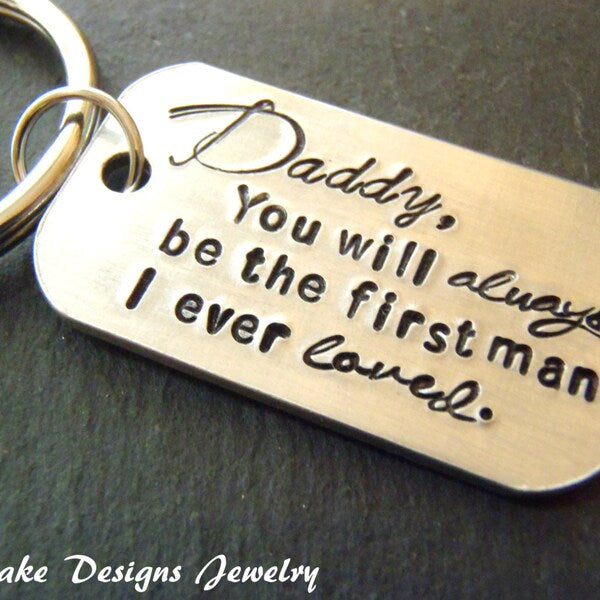 Father of the Bride gift Daddy, You will always be the first man I ever loved. - drake designs jewelry