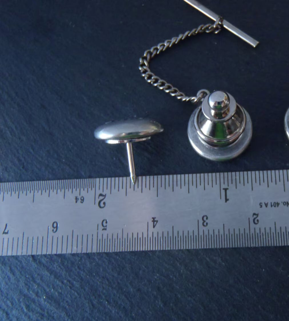 Rustic Men's Personalized Tie Pin with Couples Initials -Anniversary gift - Custom Tie Tack - drake designs jewelry