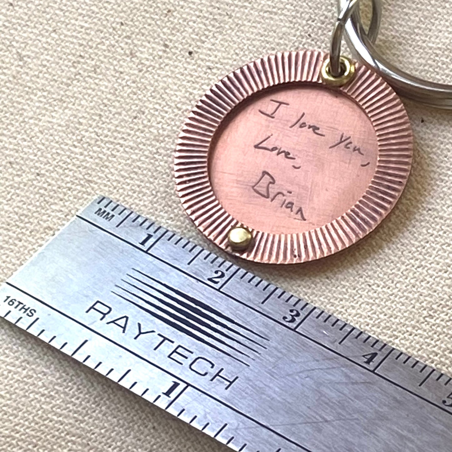 7th Anniversary Traditional Gift with Actual Handwriting Engraved - drake designs jewelry