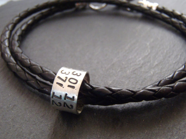 Coordinates bracelet for him discount
