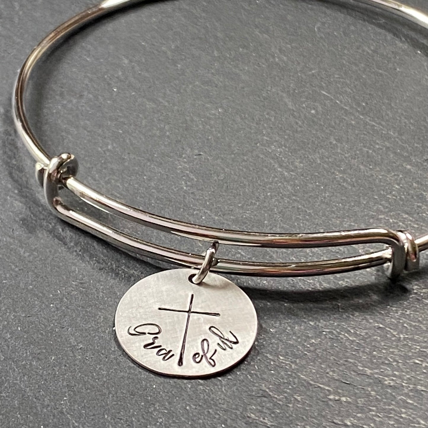 Christian bracelet for her with cross. Grateful cross bracelet sterling silver - drake designs jewelry