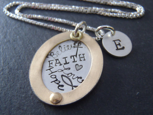 Ichthus necklace with cross and faith inspirational jewelry. - Drake Designs Jewelry