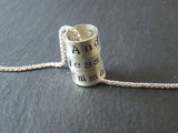 Kids name necklace for mom with personalized sterling silver ring name charms - Drake Designs Jewelry