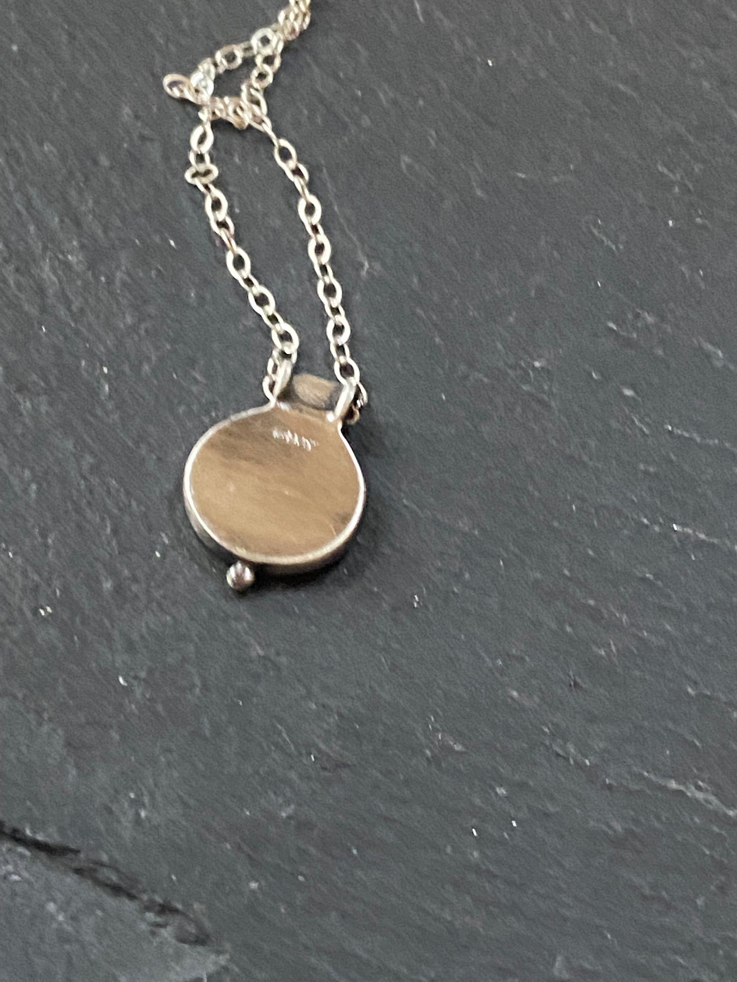 sterling silver cross necklace with raised border and copper cross - drake designs jewelry