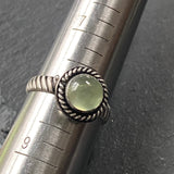 prehnite ring sterling silver made by hand from recycled sterling silver - drake designs jewelry