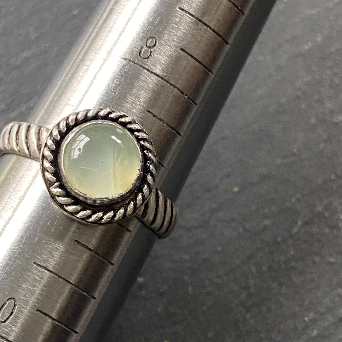 prehnite ring sterling silver made by hand from recycled sterling silver - drake designs jewelry