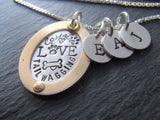 Dog mom Mixed metal pet necklace personalized - Drake Designs Jewelry