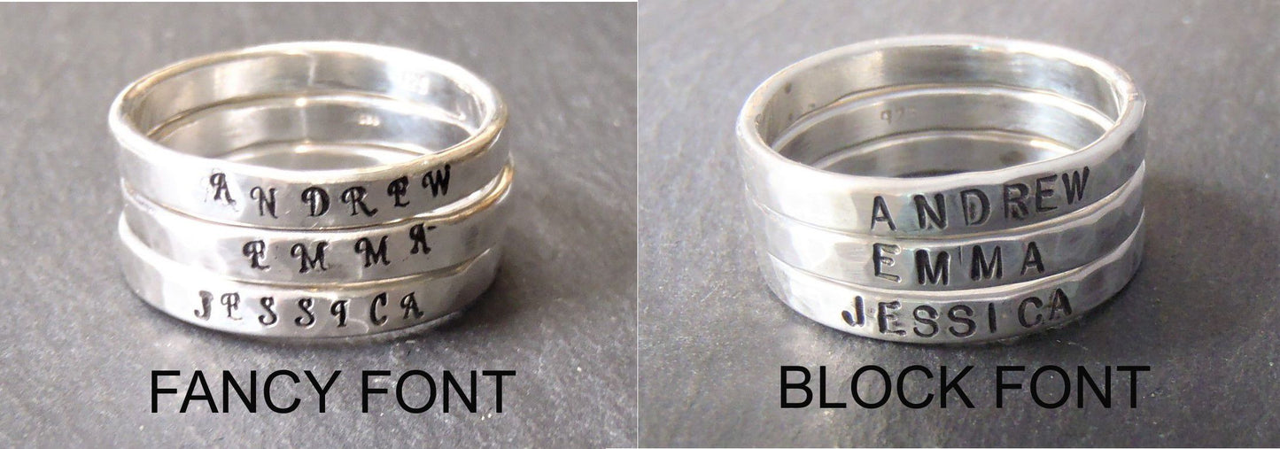 Stackable paw print sterling silver ring - Drake Designs Jewelry