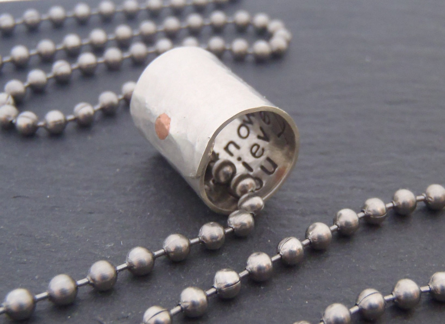 Custom Secret Message Necklace with personalized message hidden inside - Drake Designs Jewelry