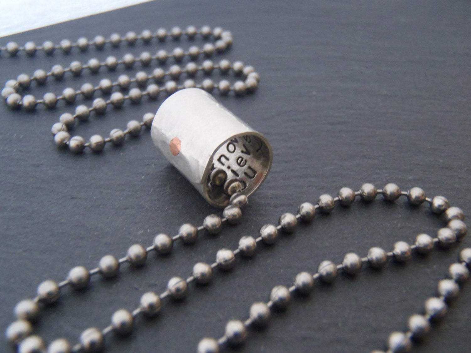 Custom Secret Message Necklace with personalized message hidden inside - Drake Designs Jewelry