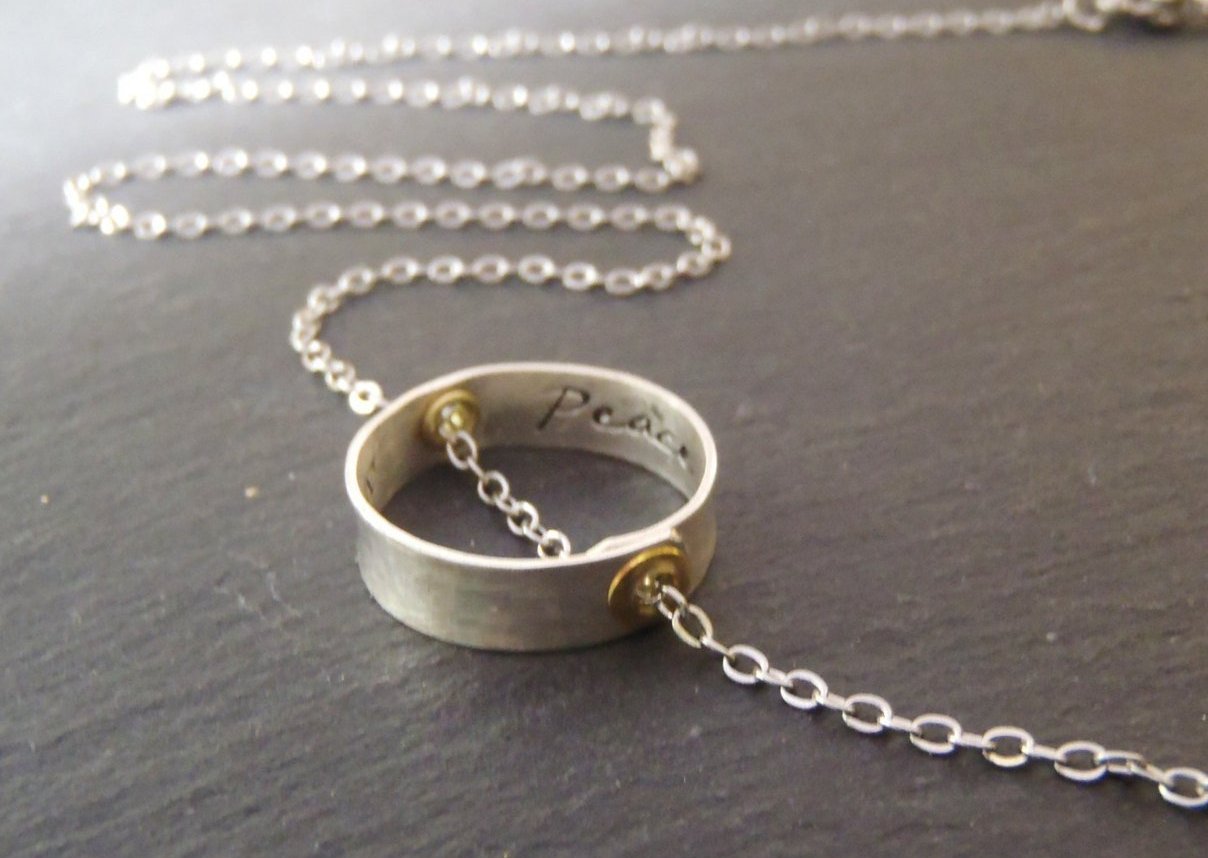 Inner Peace necklace with message inside - be inspired! - Drake Designs Jewelry