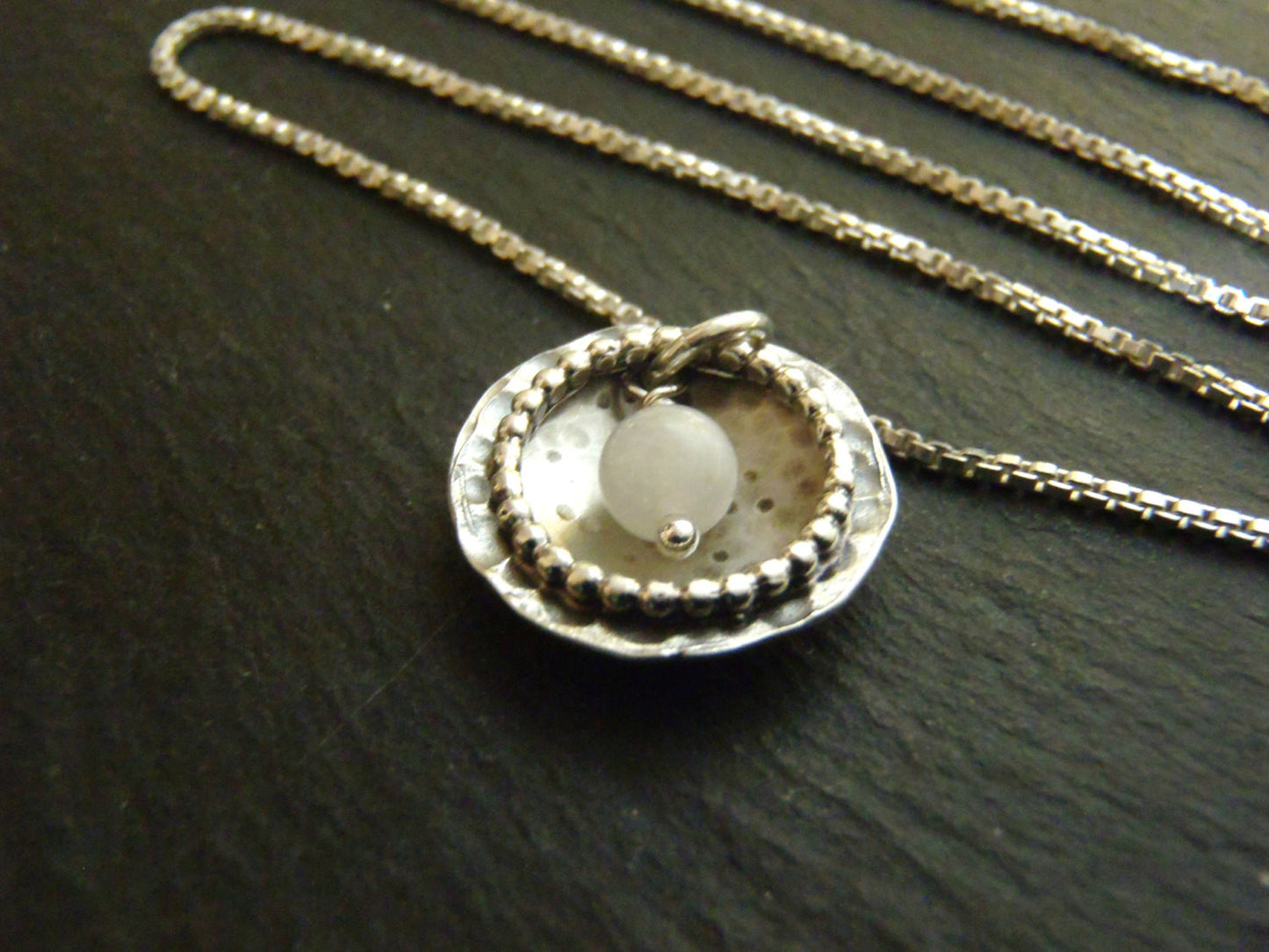 sterling silver moonstone necklace constellation jewelry - Drake Designs Jewelry