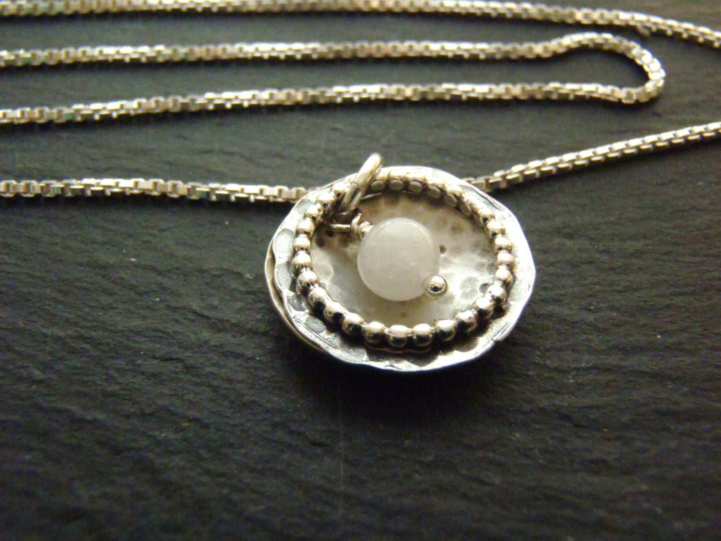 sterling silver moonstone necklace constellation jewelry - Drake Designs Jewelry