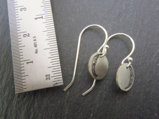 sterling silver Crescent moon dangle earrings - Drake Designs Jewelry