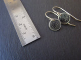 Tiny Full Moon earrings hand crafted from sterling silver - Drake Designs Jewelry