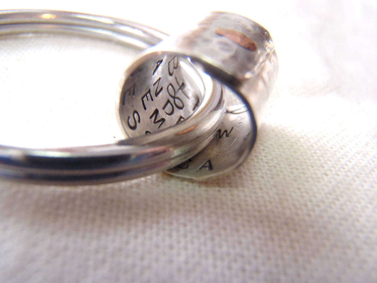 Secret Message Keychain personalized mens gifts Sterling silver hidden secret message - Drake Designs Jewelry