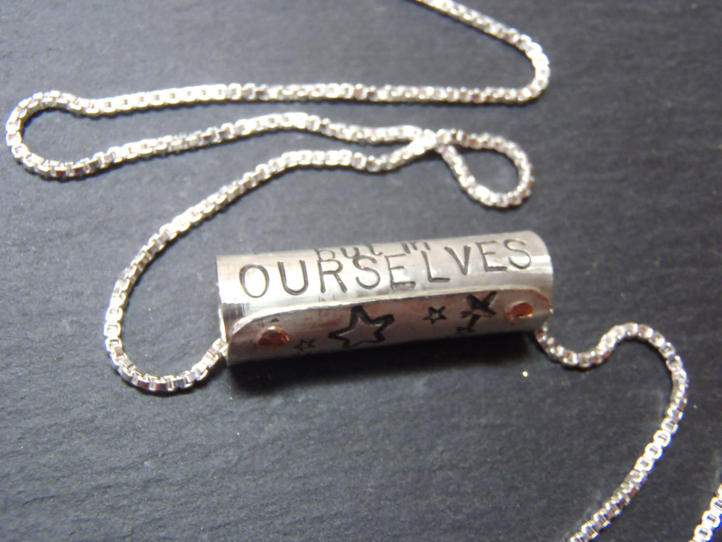 Shakespeare Quote necklace Sterling Silver Inspirational jewelry - Drake Designs Jewelry