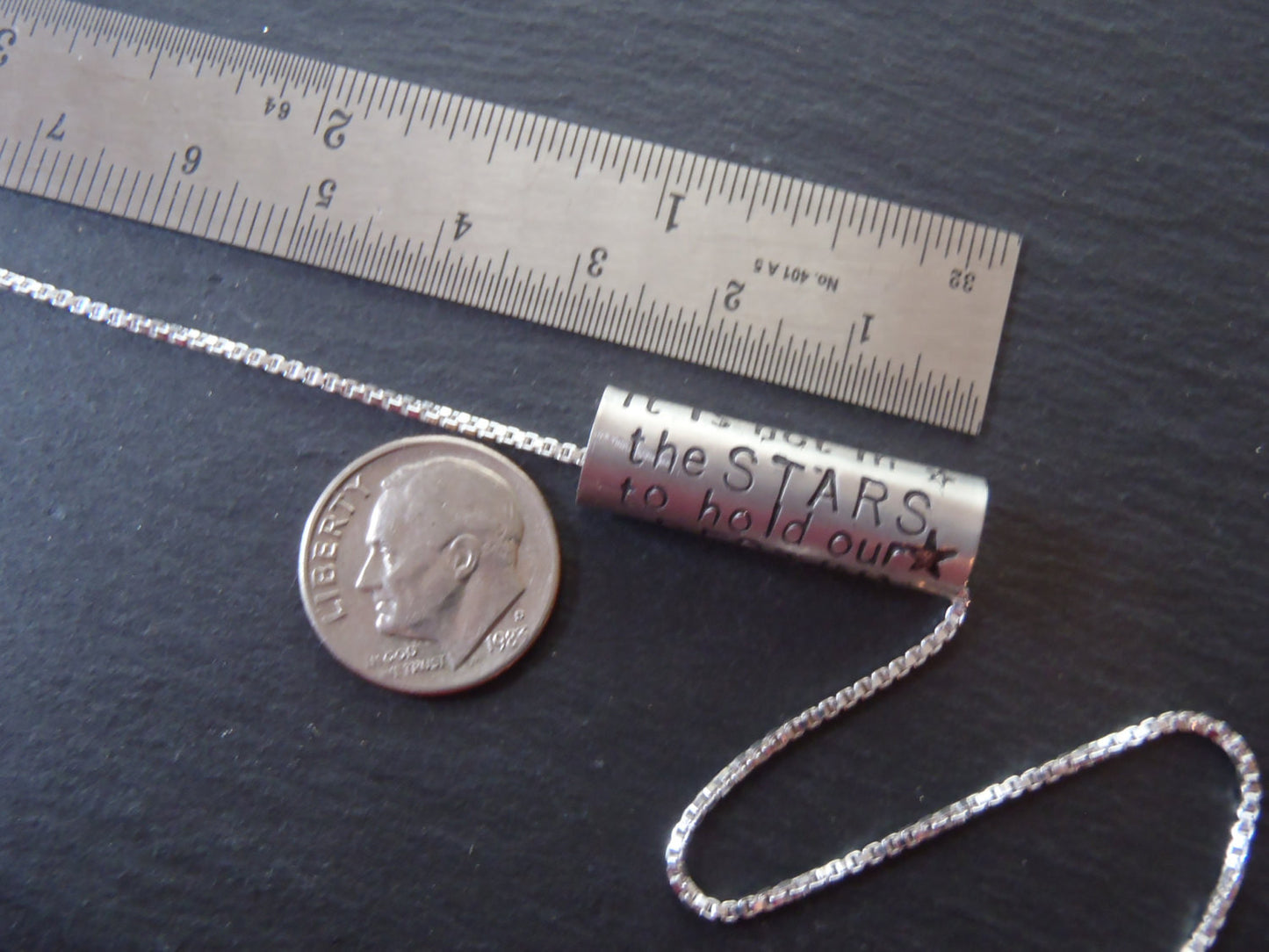 Shakespeare Quote necklace Sterling Silver Inspirational jewelry - Drake Designs Jewelry