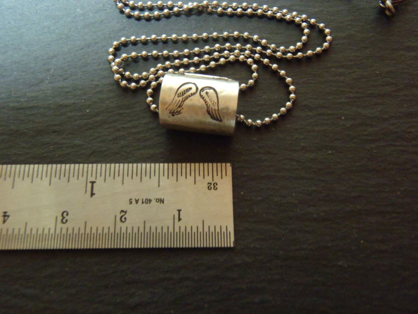 Remembrance jewelry Personalized Memorial necklace with angel wings - Drake Designs Jewelry