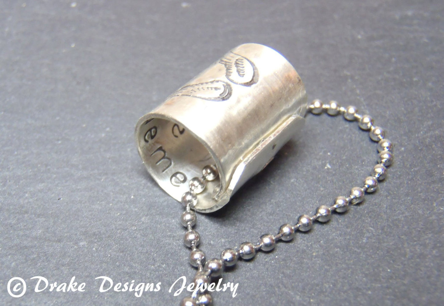 Remembrance jewelry Personalized Memorial necklace with angel wings - Drake Designs Jewelry