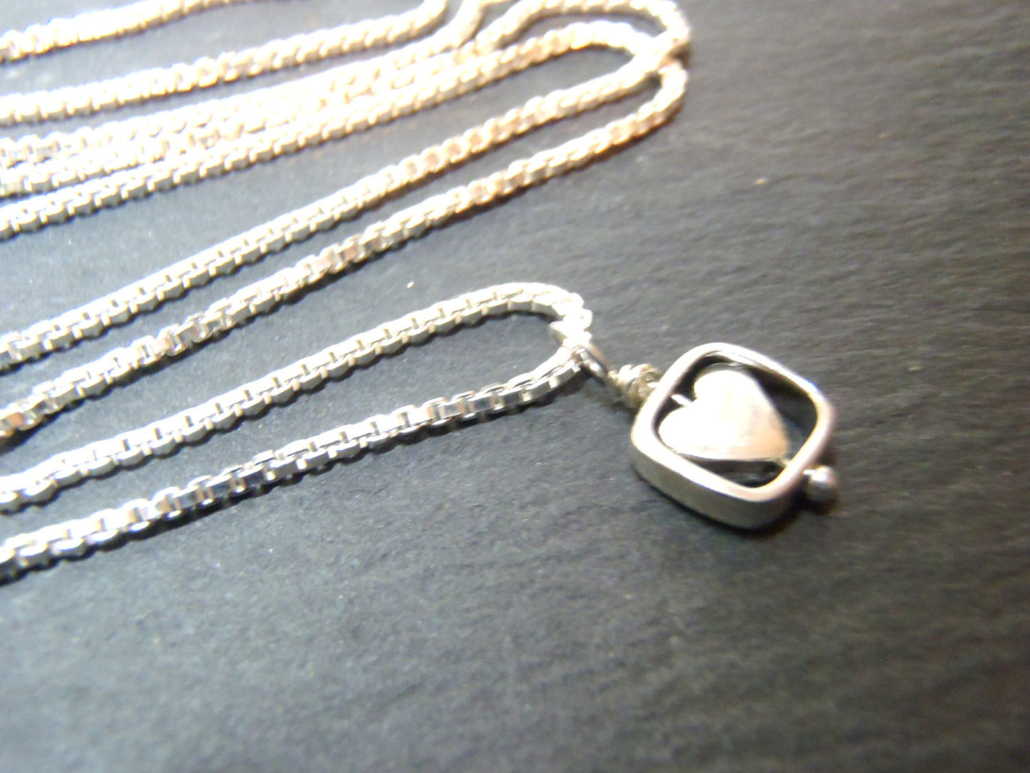 Sterling silver Tiny Heart necklace - Drake Designs Jewelry