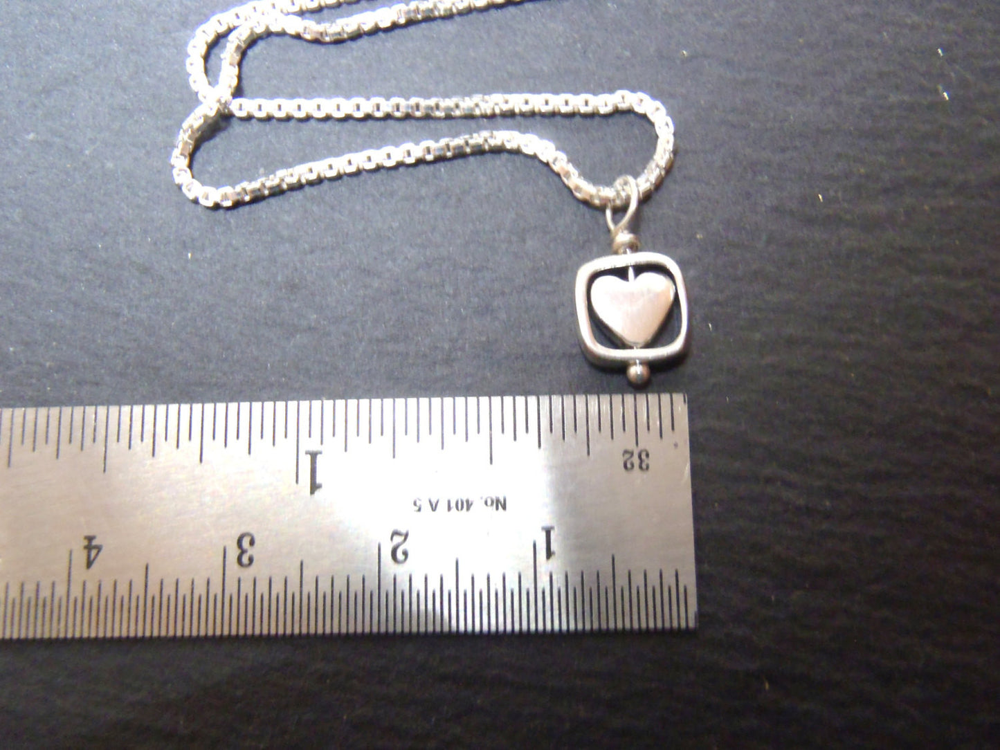 Sterling silver Tiny Heart necklace - Drake Designs Jewelry