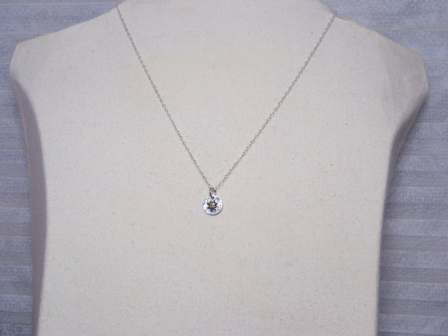 tiny sun Sterling Silver sun necklace - Drake Designs Jewelry