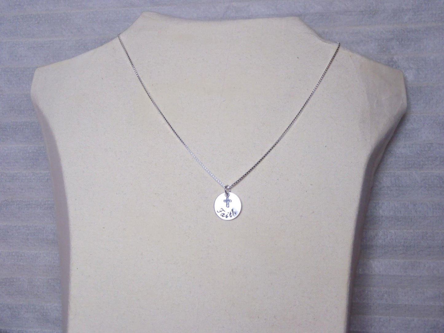Sterling Silver Faith cross necklace Christian jewelry - Drake Designs Jewelry