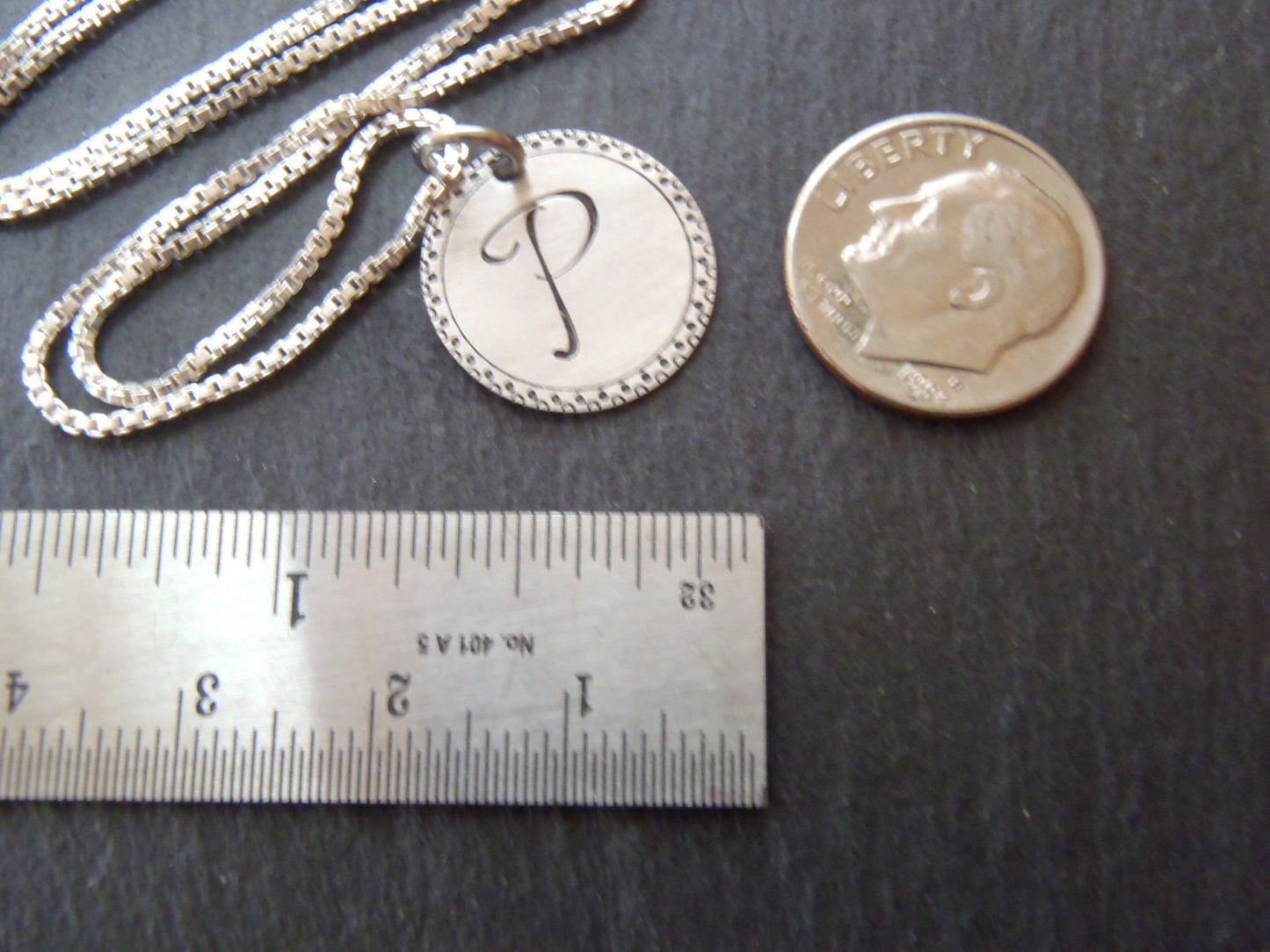 Sterling silver Initial necklace personalized bridesmaid gift - Drake Designs Jewelry