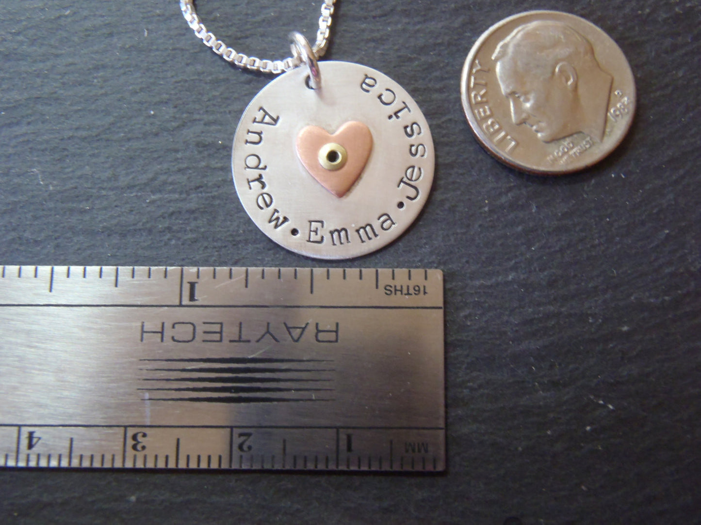 Sterling silver mommy necklace personalized with children's names - Drake Designs Jewelry