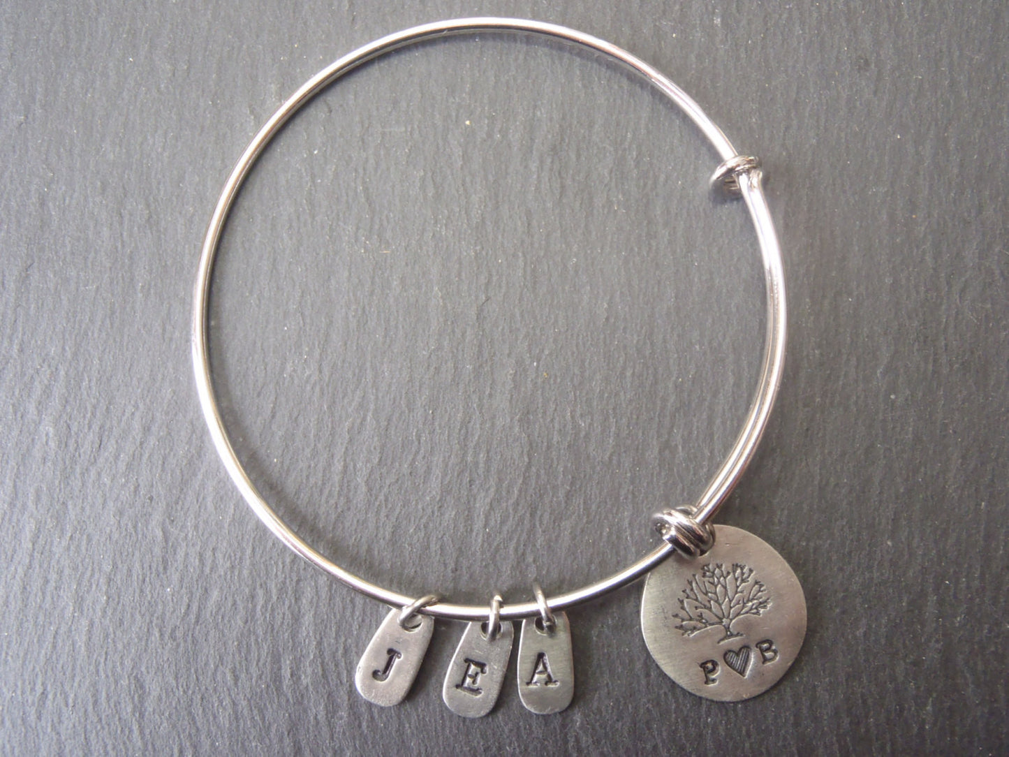 Family tree bracelet for mom personalized with initials - Drake Designs Jewelry