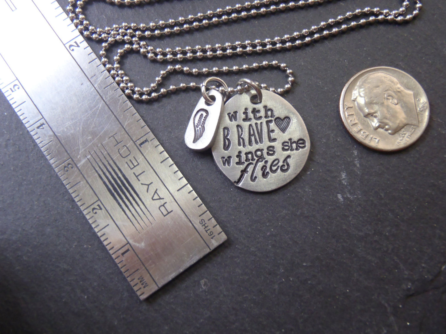 with brave wings she flies inspirational necklace - Drake Designs Jewelry