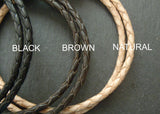 Personalized leather bracelet with your custom message - Drake Designs Jewelry