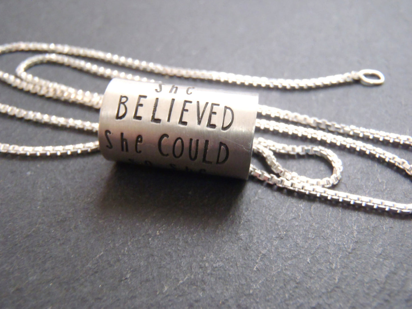 sterling silver she believed she could so she did necklace - Drake Designs Jewelry