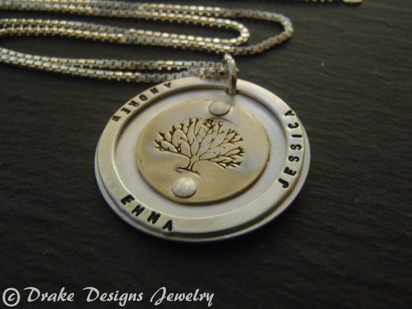 tree of life necklace personalized gold fill and sterling silver family tree necklace with names - Drake Designs Jewelry