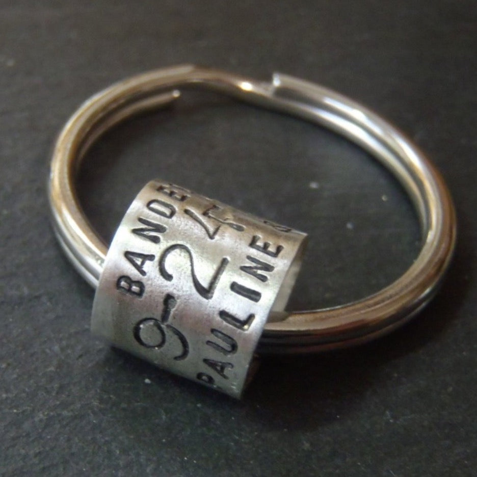 Personalized hunting gifts for him - duck band keychain - Drake Designs Jewelry
