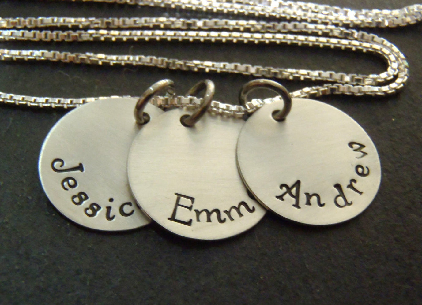 Sterling silver Mother's necklace personalized with names for mom - Drake Designs Jewelry