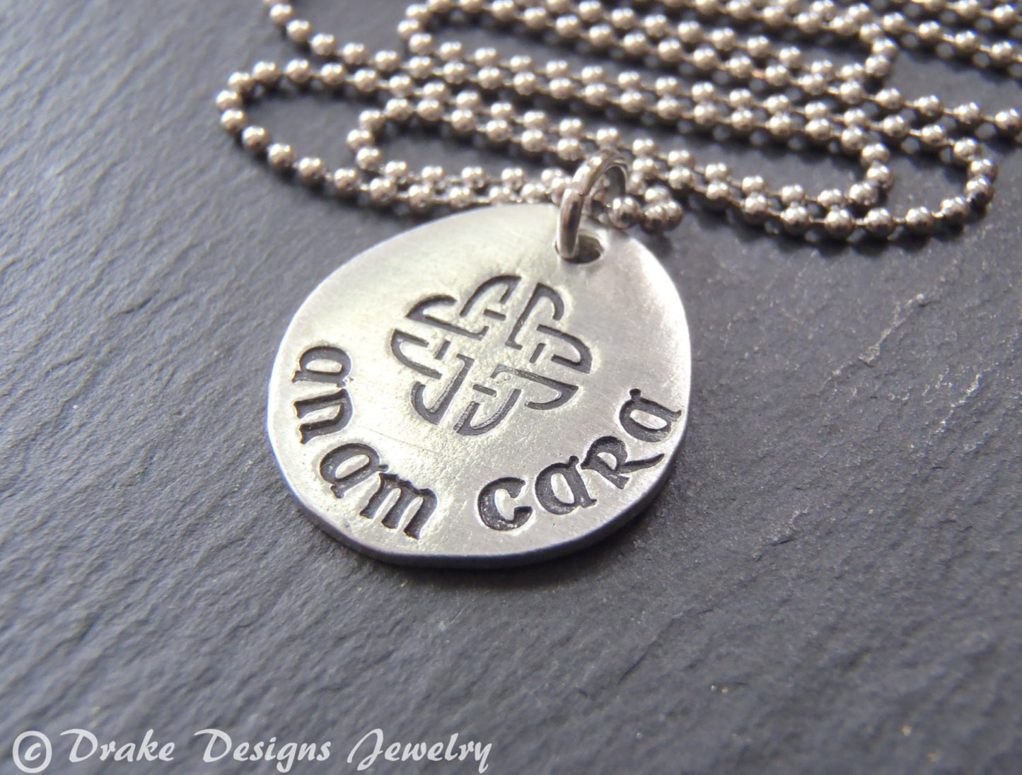 unique anam cara necklace Irish jewlry Celtic necklace best friend gift - Drake Designs Jewelry