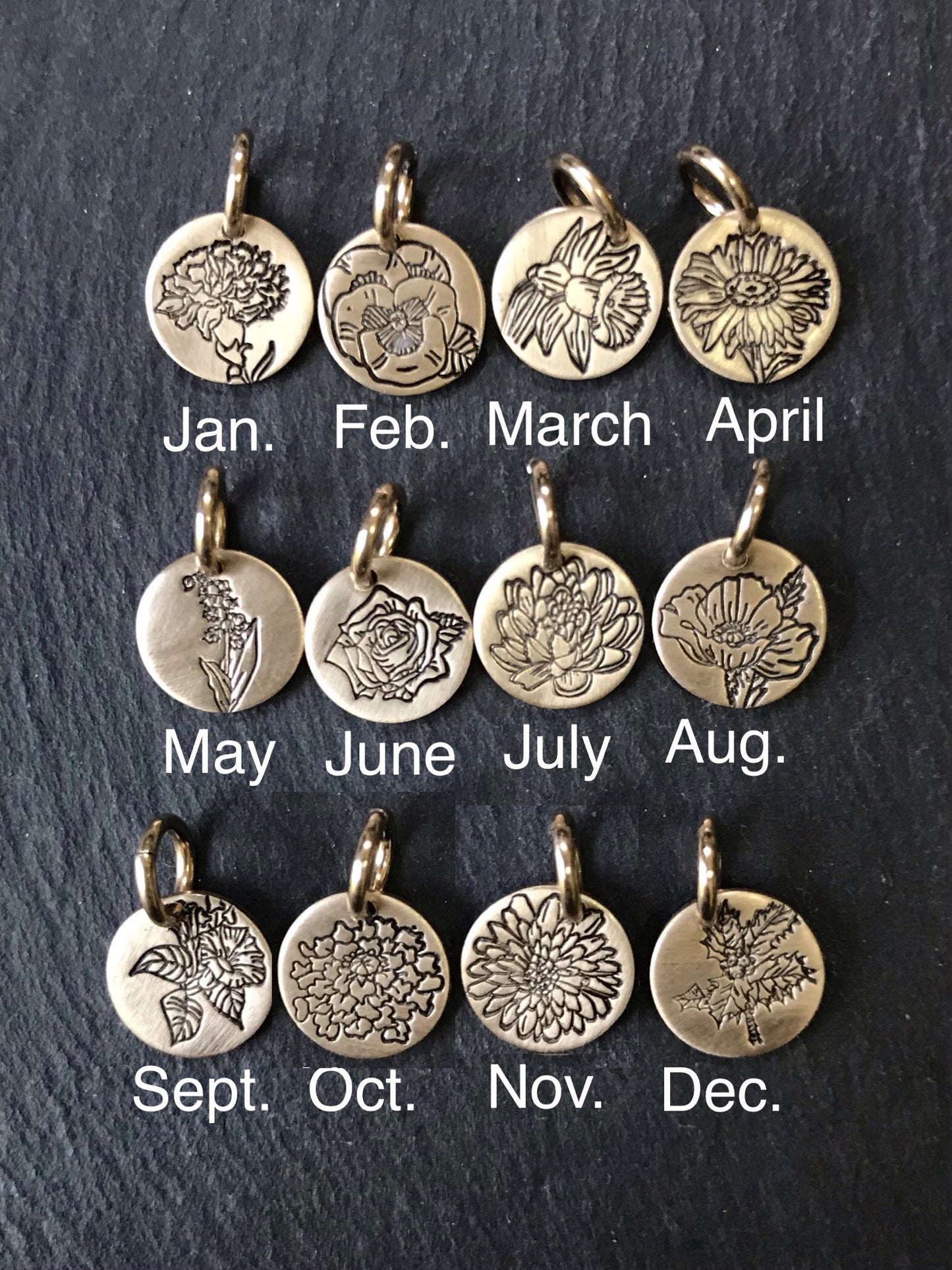 Birth flower necklace. personalized birthday gift mom necklace 14k gold filled- Drake Designs Jewelry