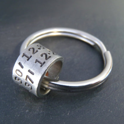 Custom Coordinates gift - keychain with latitude and longitude coordinates personalized - drake designs jewelry