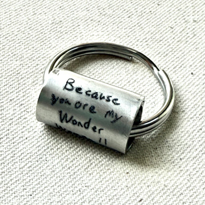 Actual Handwriting Keychain memorializing Your loved ones Handwritten Memory or kids artwork - drake designs jewelry