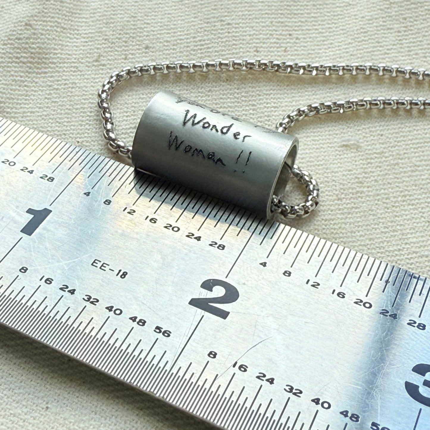 Silver Actual Handwriting necklace with actual loved ones handwritten message - drake designs jewelry