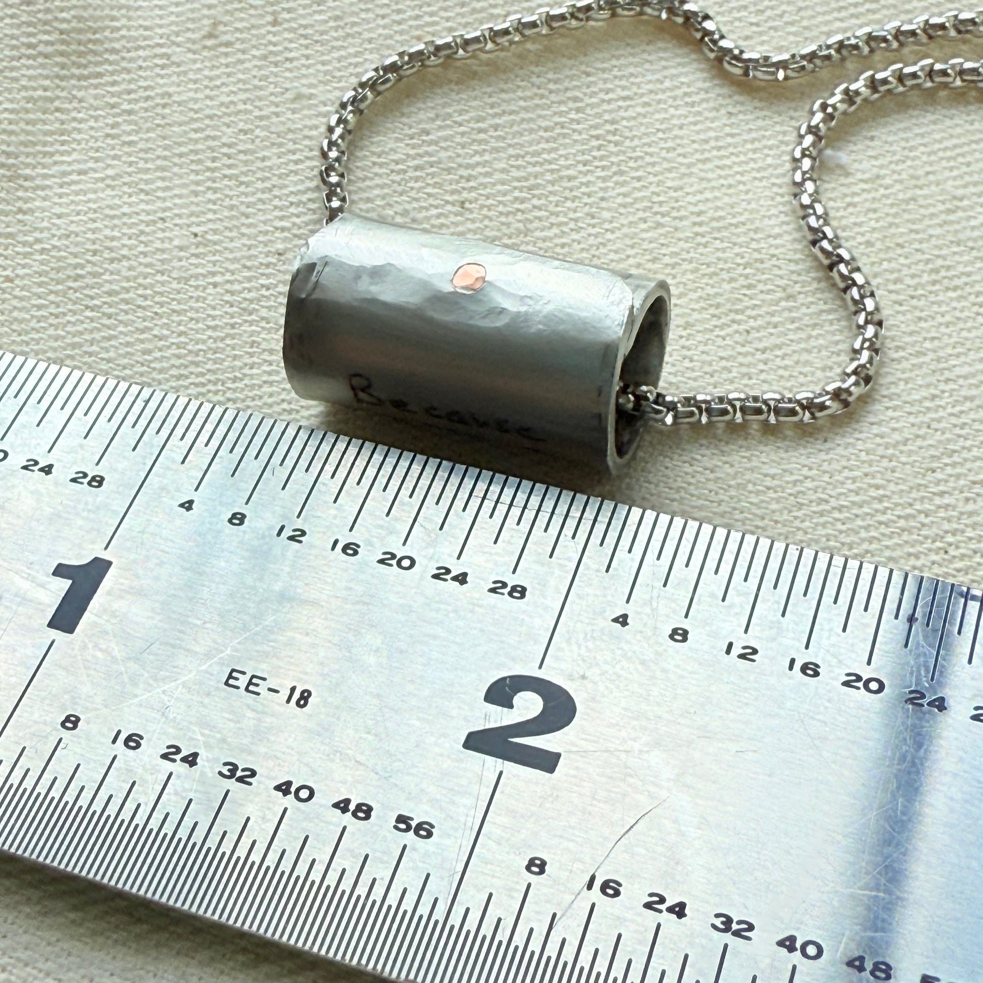 Silver Actual Handwriting necklace with actual loved ones handwritten message - drake designs jewelry