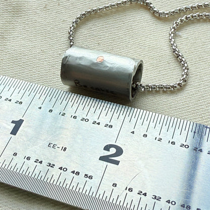 Silver Actual Handwriting necklace with actual loved ones handwritten message - drake designs jewelry