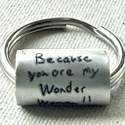 Actual Handwriting Keychain memorializing Your loved ones Handwritten Memory or kids artwork - drake designs jewelry