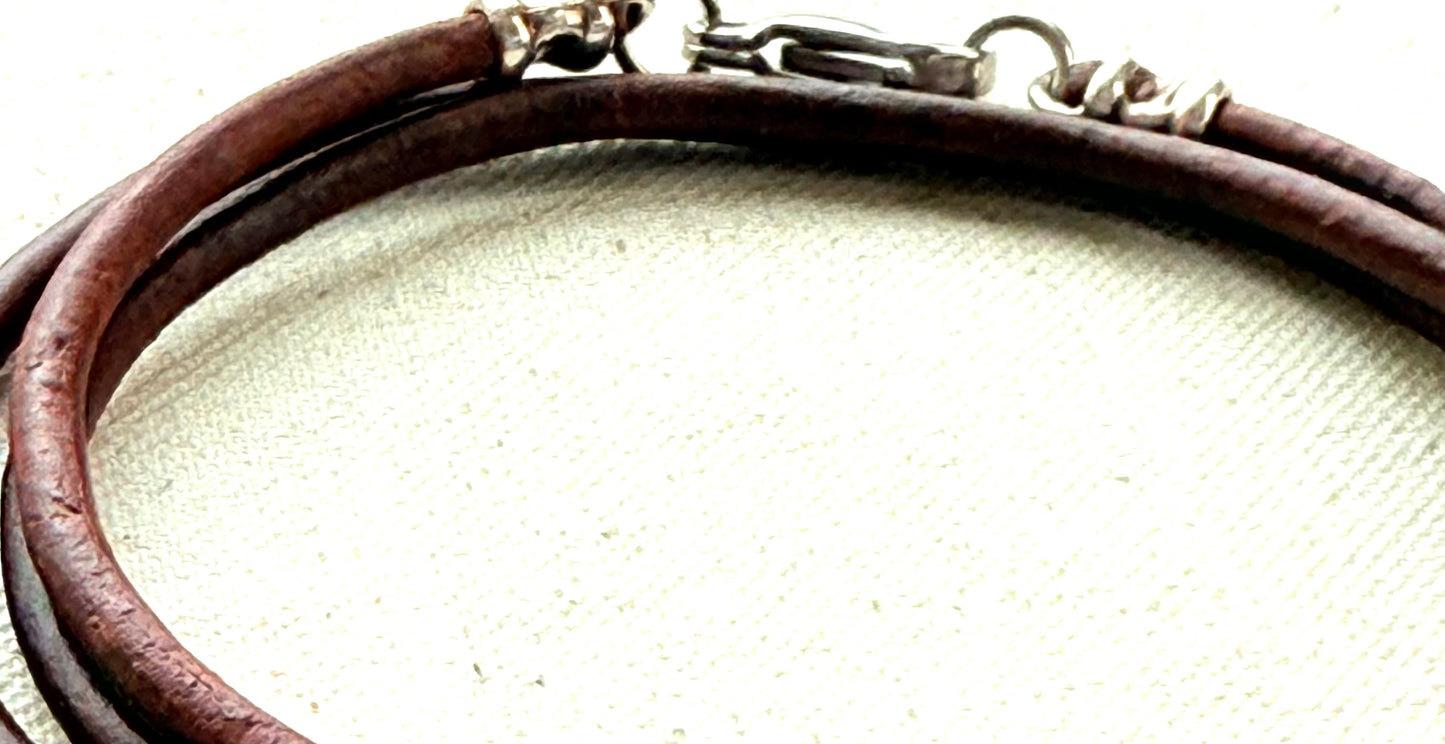Tempus Fugit Leather Bracelet | Latin Phrase Jewelry | Time Flies | Hand Crafted